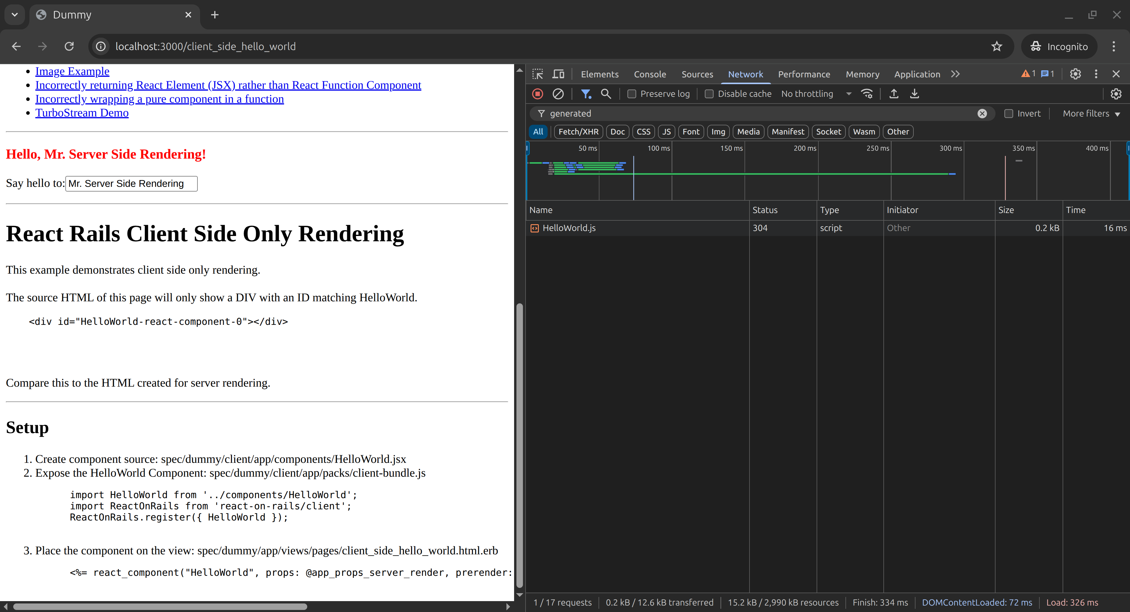 HelloWorld Bundle Analysis